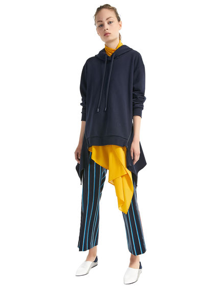 Top in seta asimmetrico con coulisse