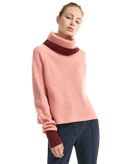Maglione in cachemire bicolour