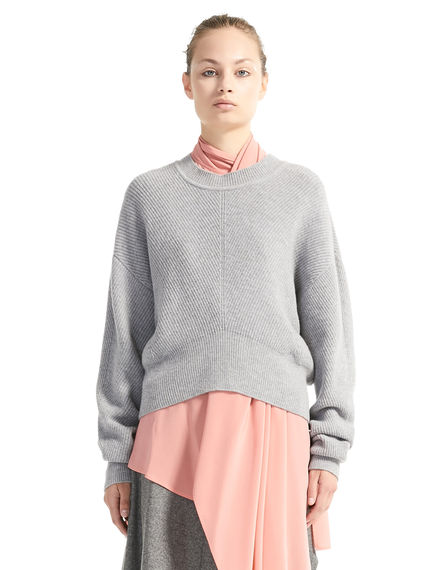 Sculpted Angora Rib Sweater