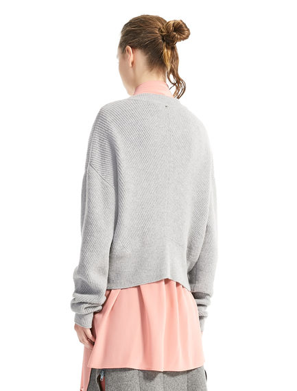 Sculpted Angora Rib Sweater