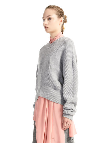 Sculpted Angora Rib Sweater