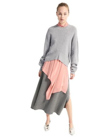 Sculpted Angora Rib Sweater
