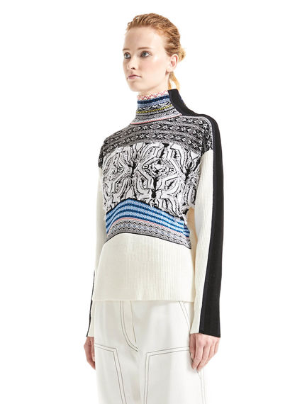 Maglia boxy con motivi nordici e sport