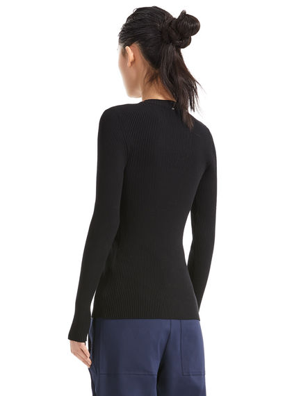 Maglia in viscosa color-block