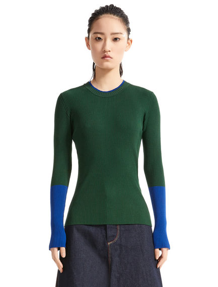 Maglia in viscosa color-block