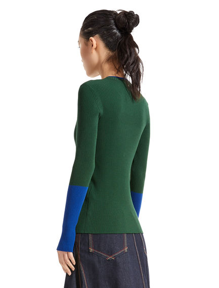 Maglia in viscosa color-block