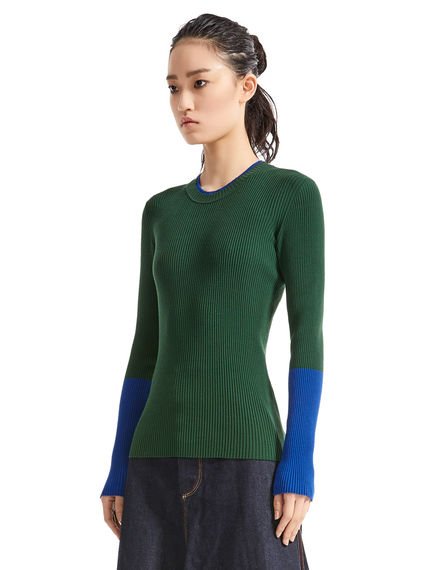 Maglia in viscosa color-block