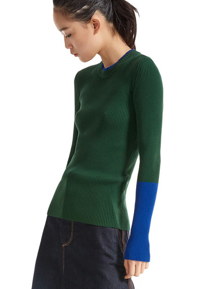 Maglia in viscosa color-block