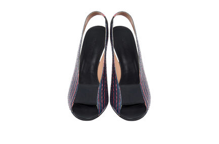 Slingback open-toe a righe