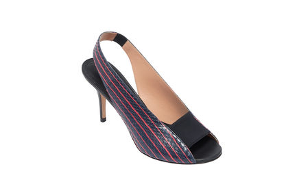 Slingback open-toe a righe