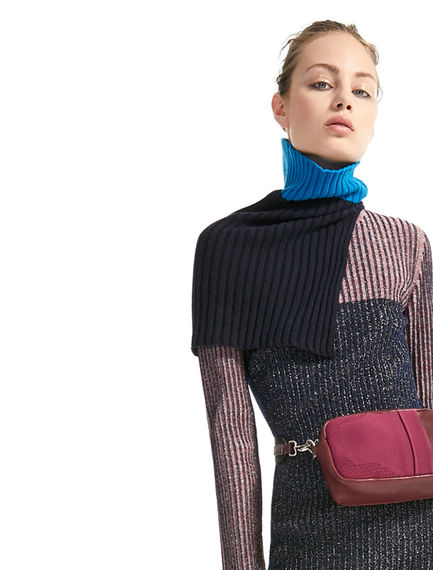 Asymmetric Cashmere Snood Scarf