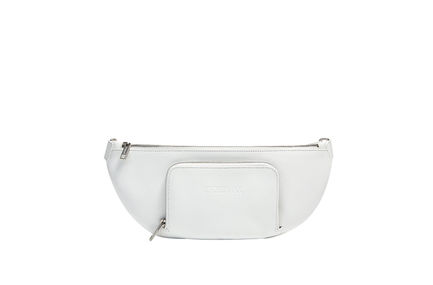 Belt bag in nappa con cintura a contrasto
