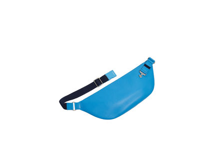 Belt bag in nappa con cintura a contrasto