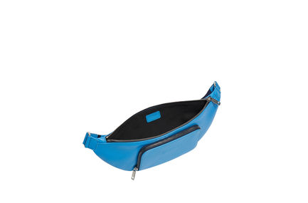 Belt bag in nappa con cintura a contrasto