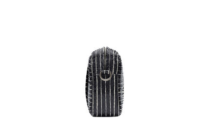 Borsa trasformabile in pelle a righe