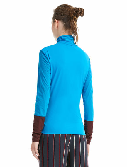 Funnel Neck Jersey Sweater