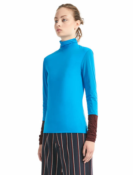 Funnel Neck Jersey Sweater