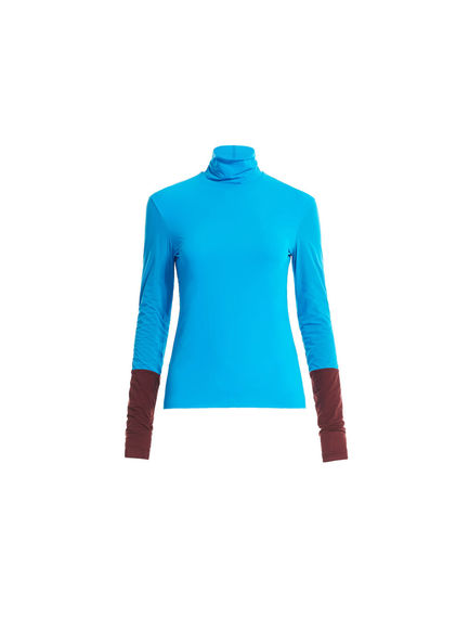 Funnel Neck Jersey Sweater