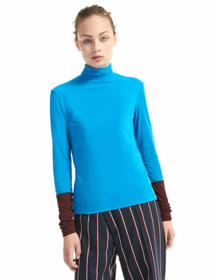 Funnel Neck Jersey Sweater