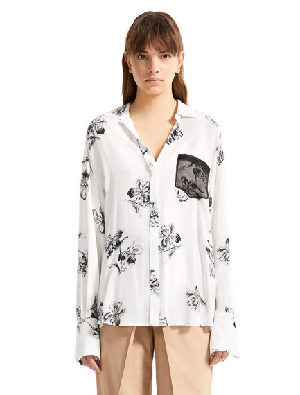 Iris Print Viscose Blouse