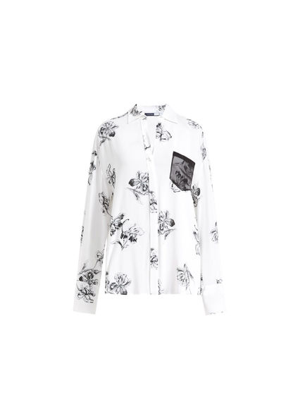 Iris Print Viscose Blouse