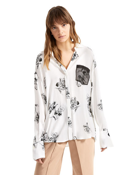 Iris Print Viscose Blouse