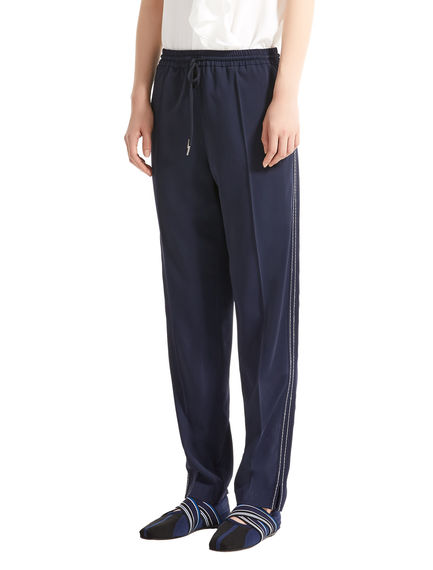 Pantaloni jogging con impunture a contrasto