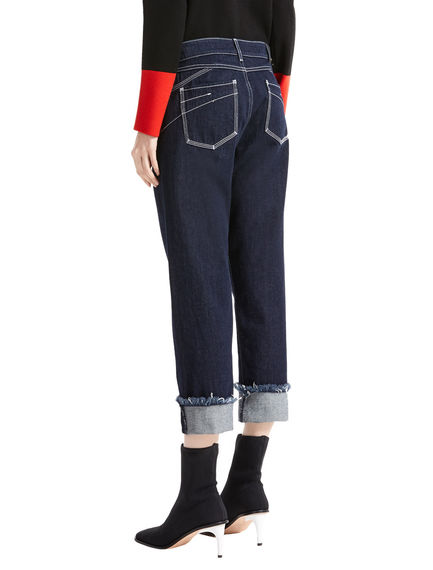 Frayed Turn-ups Boyfriend Jeans