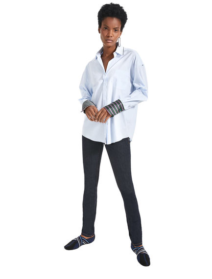 Jeans skinny effetto sandblast