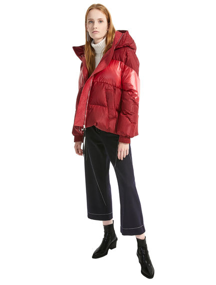 Bi-texture Transforming Down-filled Jacket