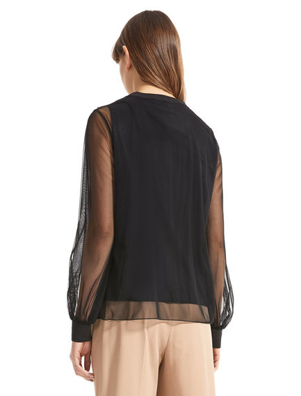 Blusa in tulle a strati
