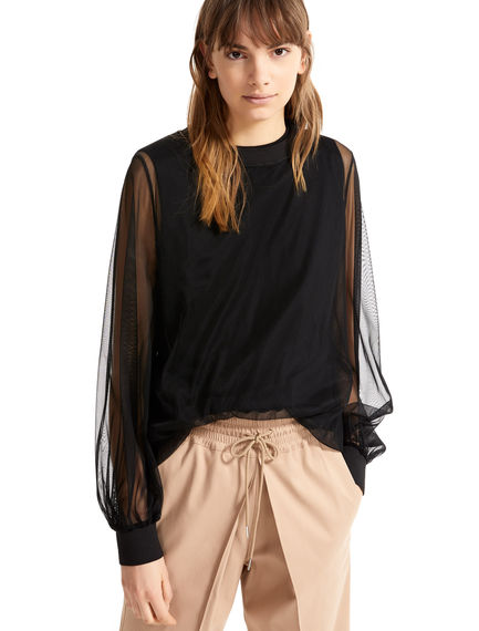 Blusa in tulle a strati