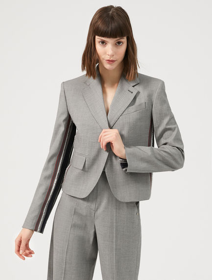 Blazer con inserti a contrasto
