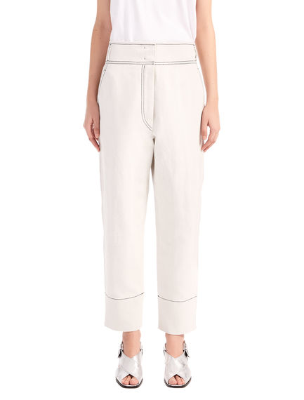 Pantaloni con cuciture denim