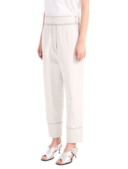 Pantaloni con cuciture denim