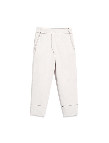 Pantaloni con cuciture denim