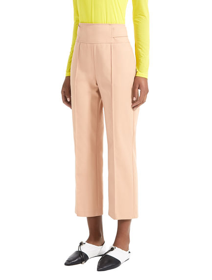 Pantaloni cropped con baschina
