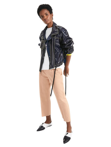 Pantaloni cropped con baschina
