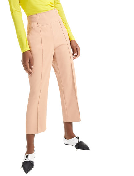 Pantaloni cropped con baschina