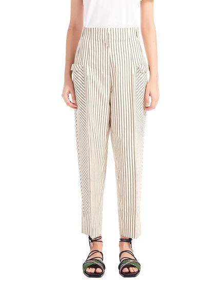 Pantaloni cropped a righe