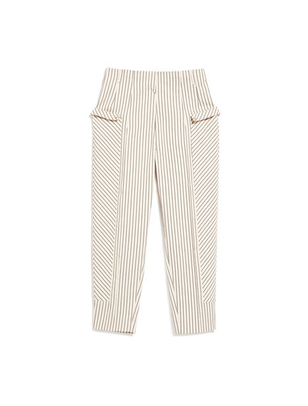 Pantaloni cropped a righe