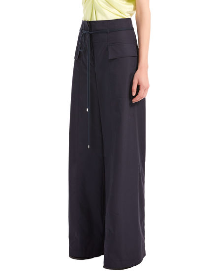 Pantaloni in popeline con coulisse