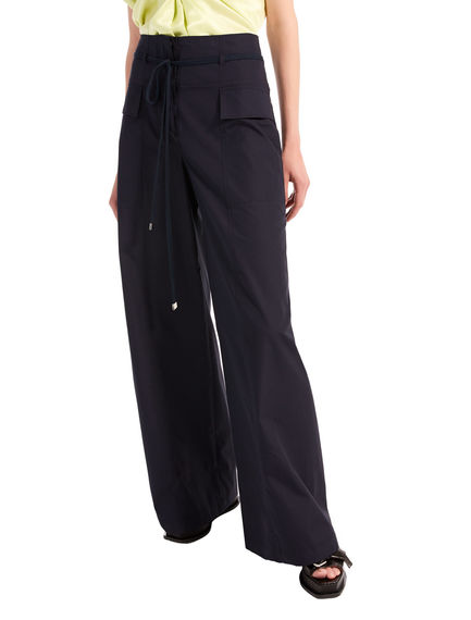 Pantaloni in popeline con coulisse