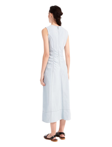 Abito in cotone con cuciture denim