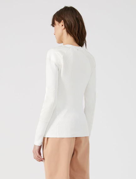 Maglia con con patch in raso