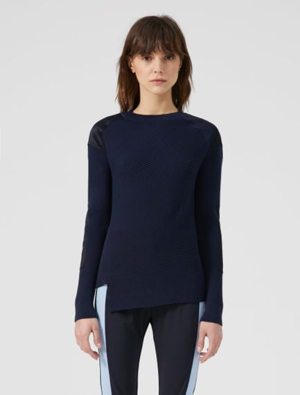 Maglia con con patch in raso