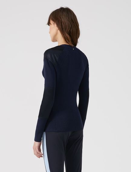Maglia con con patch in raso