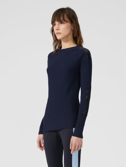 Maglia con con patch in raso