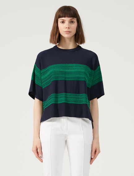 Maglia chiné a righe