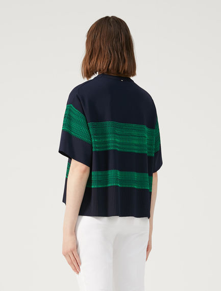 Maglia chiné a righe